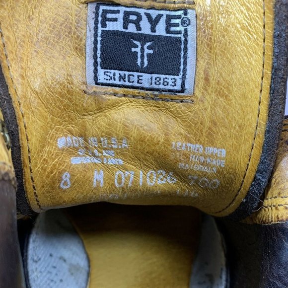 Frye Sabrina 6G Lace-up Oiled Suede Boots Womens Size 8 Lace Up Heeled Bootie - Picture 10 of 10